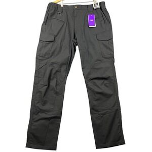 CQR Tactical Cargo Pants Men 36x34 Black NWT Ripstop Outdoor Work Combat Hiking